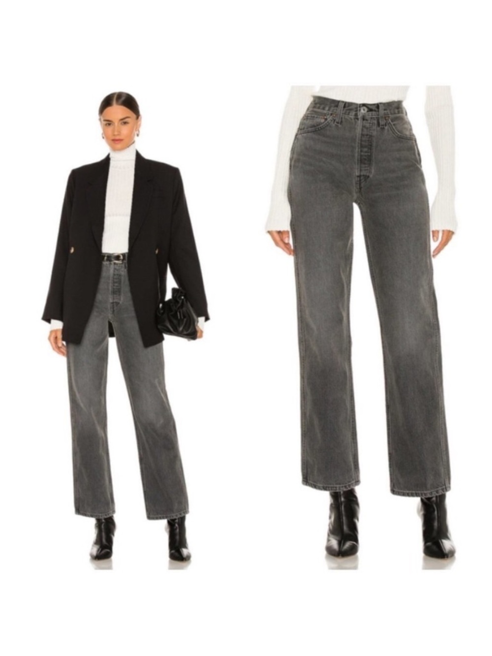 RE/DONE Originals 90s High Rise Loose in Vintage Ash Grey